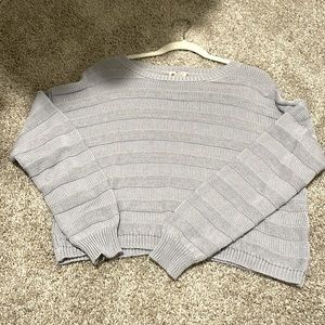 Sky Blue knit cropped Sweater (brand new never worn before)